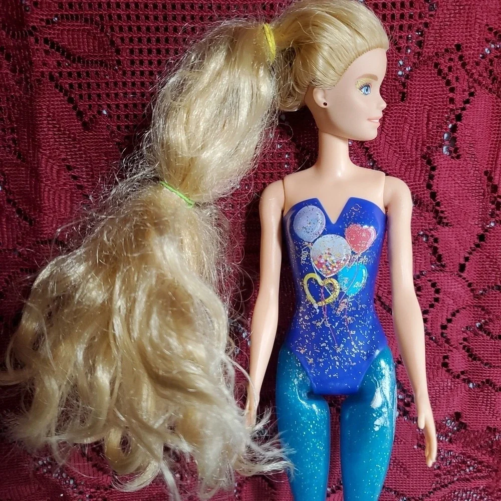 Barbie 12 inch Fashion Doll Kids Blue Pink Glitter Leg GTL82 Mattel 2020 Toy‎